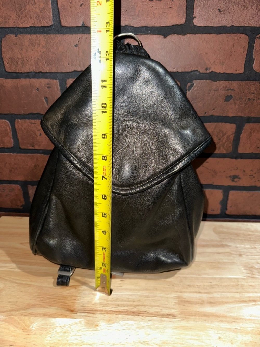 Vintage Canyon Outback Black Leather Backpack Equestrian Design - Picture 4 of 9